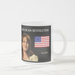 American Revolution Frosted Glass Coffee Mug