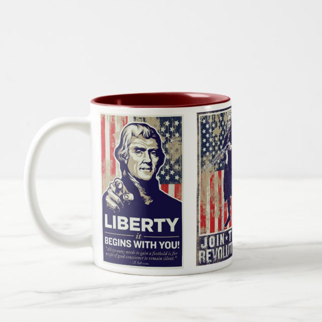 American Revolution Propaganda Mug (Left)