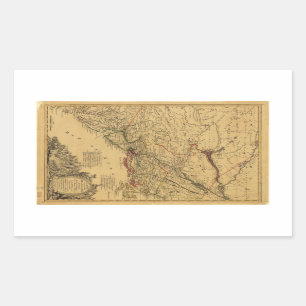 American Revolutionary War Map by J.B Eliot (1781) Rectangular Sticker