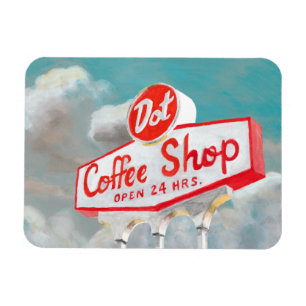 American Roadside   Coffee Shop Sign Magnet
