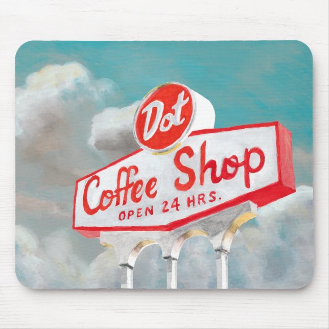American Roadside | Coffee Shop Sign Mouse Mat (Front)