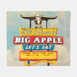 American Roadside   Restaurant Sign Fleece Blanket