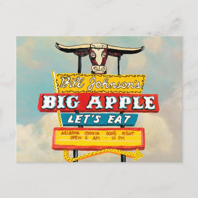 American Roadside | Restaurant Sign Postcard (Front)