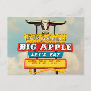 American Roadside   Restaurant Sign Postcard