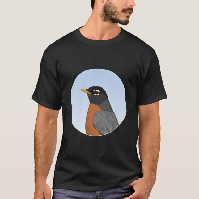 American Robin Backyard Bird Bird Animal Biologist T-Shirt (Front)