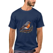American Robin bird Basic Dark T-Shirt