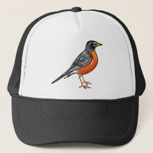 American Robin bird Vector illustration Trucker Hat