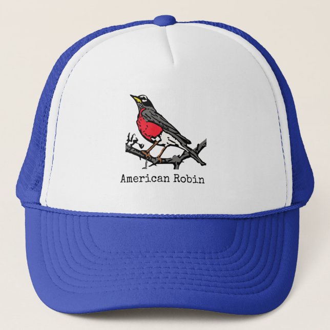 American Robin Customisable  Trucker Hat (Front)
