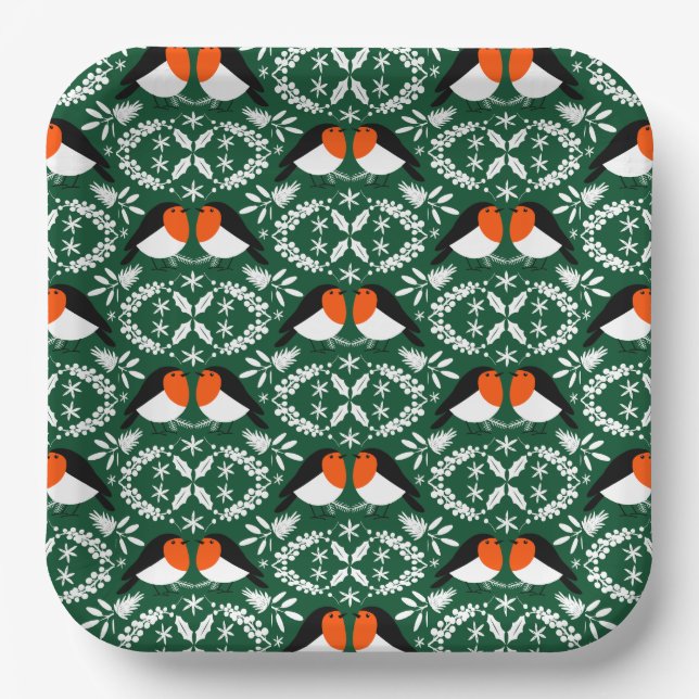  American Robin Paper Plate (Front)