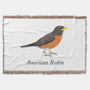 American Robin Throw Blanket