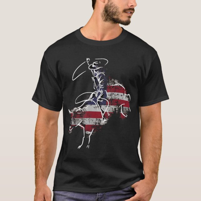 American Rodeo Bull Riding T-Shirt (Front)