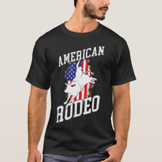 American Rodeo Cowboy Horse Bull Riding For Men Wo T-Shirt