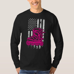 American Roller Girl Roller Skating Skater T-Shirt