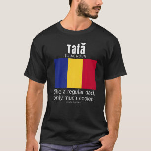 American Romanian Patriot Flag Fathers Day Romania T-Shirt