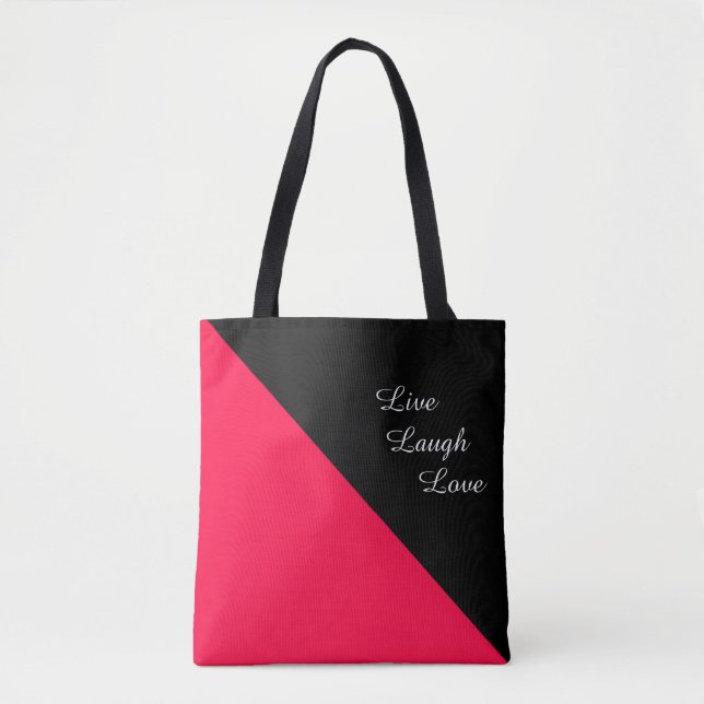 American Rose and Black Tote Bag (Front)