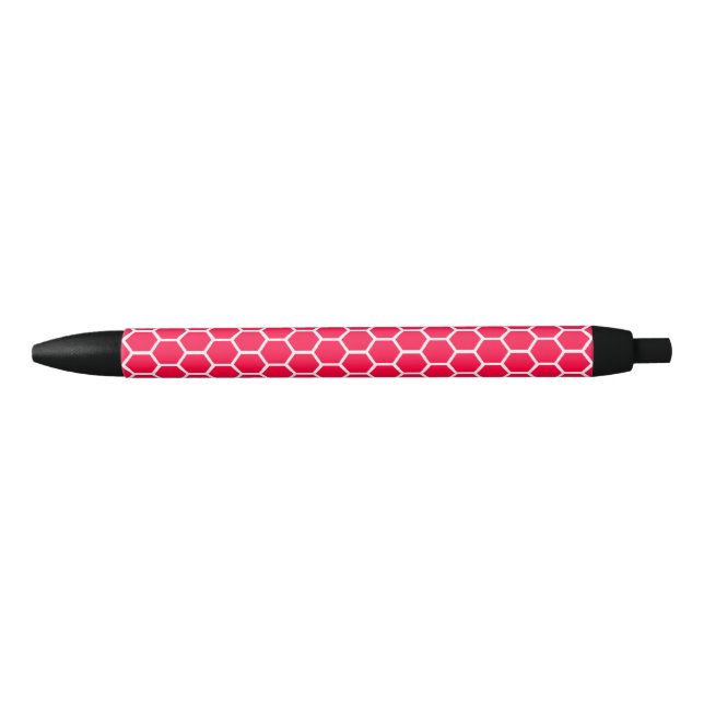American Rose Octagon Pattern Black Ink Pen (Front)