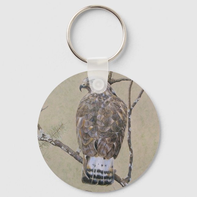 American Rough-legged Buzzard Key Ring (Front)