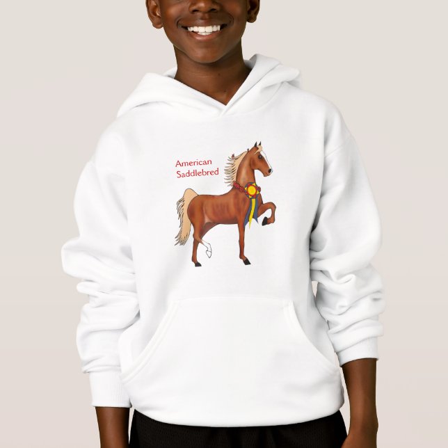 American Saddlebred Girls Hooded Sweatshirt (Front)