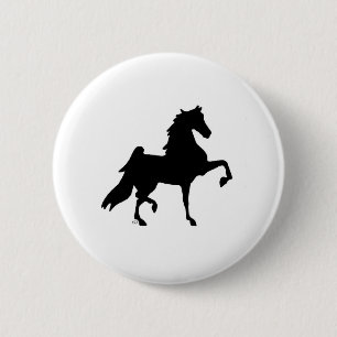 American Saddlebred Horse 6 Cm Round Badge
