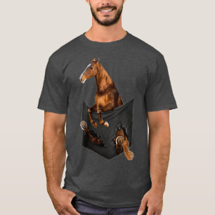 American Saddlebred horse in pocket t shirt for