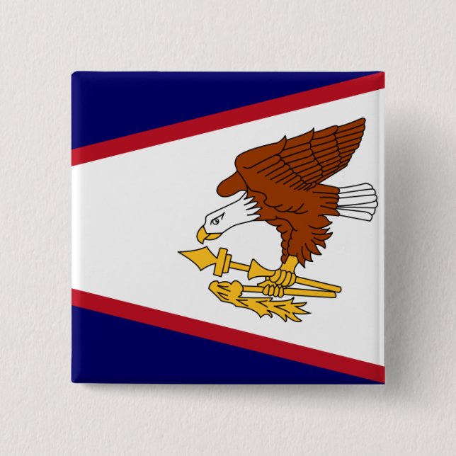 american samoa 15 cm square badge (Front)