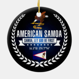 American Samoa Ceramic Tree Decoration