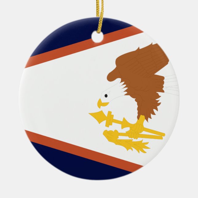 AMERICAN SAMOA CERAMIC TREE DECORATION (Front)