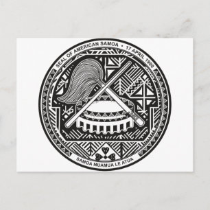 American Samoa Coat of arm AS Postcard