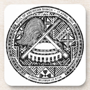American Samoa Coat Of Arms Coaster
