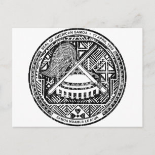 American Samoa Coat Of Arms Postcard