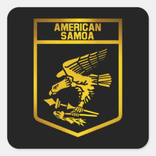 American Samoa Emblem Square Sticker