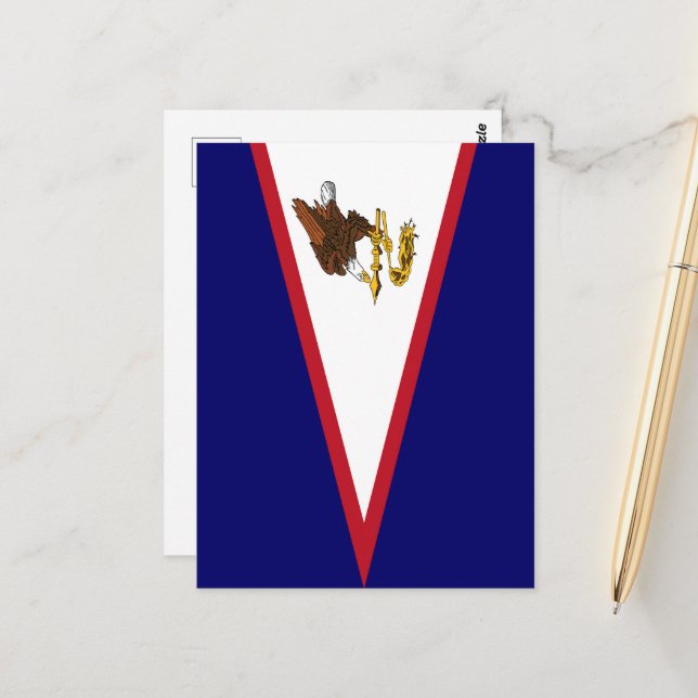 American Samoa flag Postcard (Front/Back In Situ)