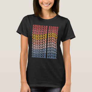 American Samoa Groovy Retro American Samoan T-Shirt