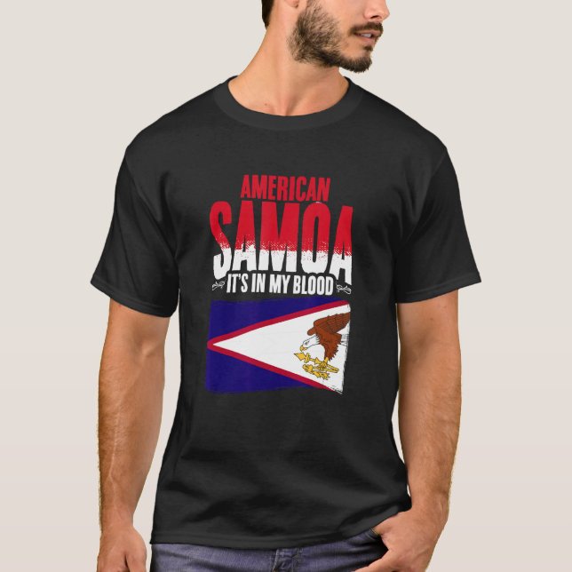 American Samoa In My Blood Samoa Pride Roots Ameri T-Shirt (Front)