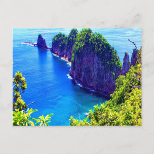 american samoa island scenic sea ocean water postcard