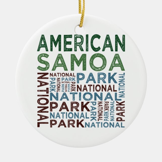 American Samoa National Park Ceramic Tree Decoration (Front)