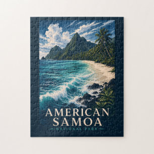 American Samoa National Park Modern Woodblock Jigsaw Puzzle