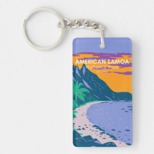 American Samoa National Park Ofu Beach Key Ring