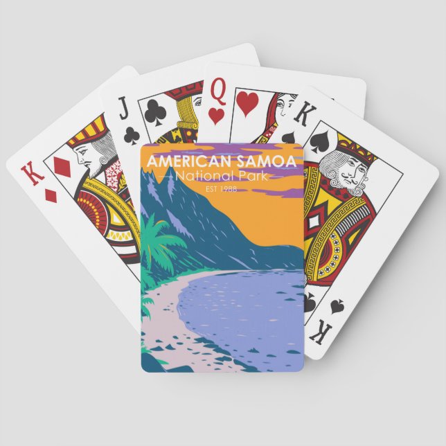 American Samoa National Park Ofu Beach Playing Cards (Back)