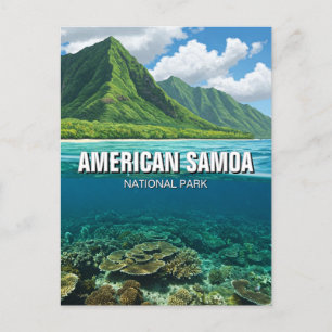 American Samoa National Park Travel Postcard