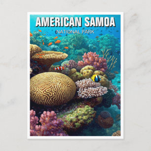 American Samoa National Park Travel Postcard