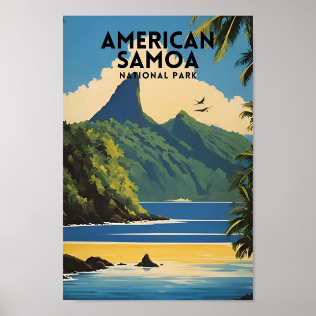 American Samoa National Park Vintage Poster (Front)