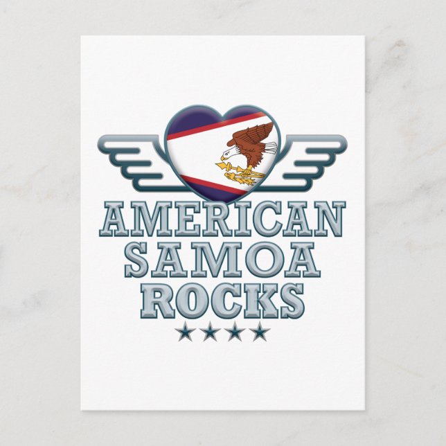 American Samoa Rocks v2 Postcard (Front)