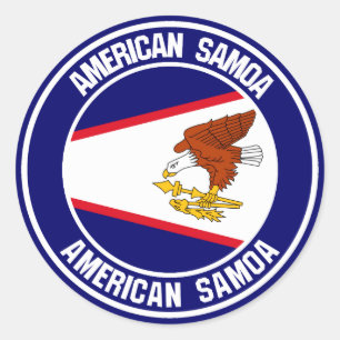 American Samoa Round Emblem Classic Round Sticker