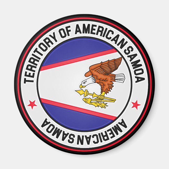 American Samoa Round Emblem Magnet (Front)