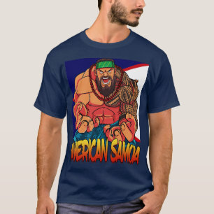 American Samoa Samoan Flag Polynesian Warrior Prid T-Shirt