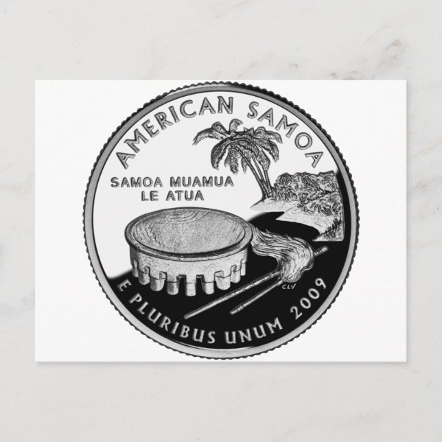 American Samoa state quarter Postcard (Front)