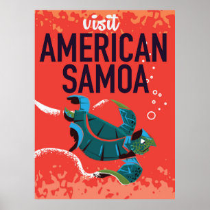 American Samoa Vintage Travel poster