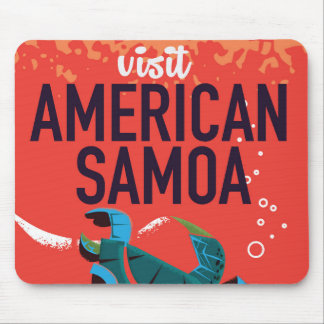 American Samoa Vintage Travel poster Mouse Mat