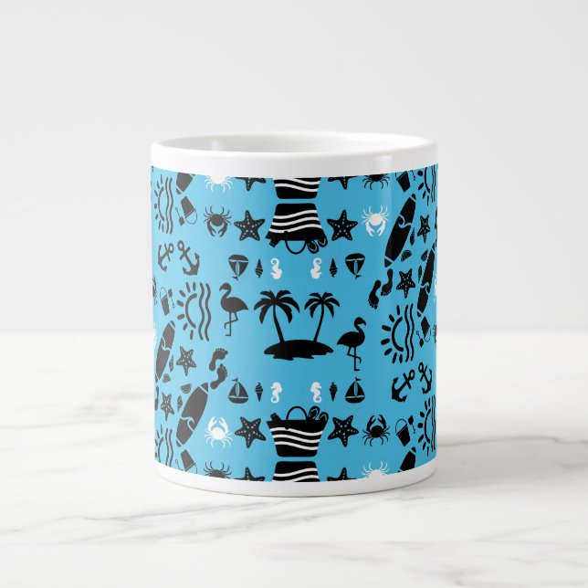 American Sand And Beach Decor Large Coffee Mug (Front)